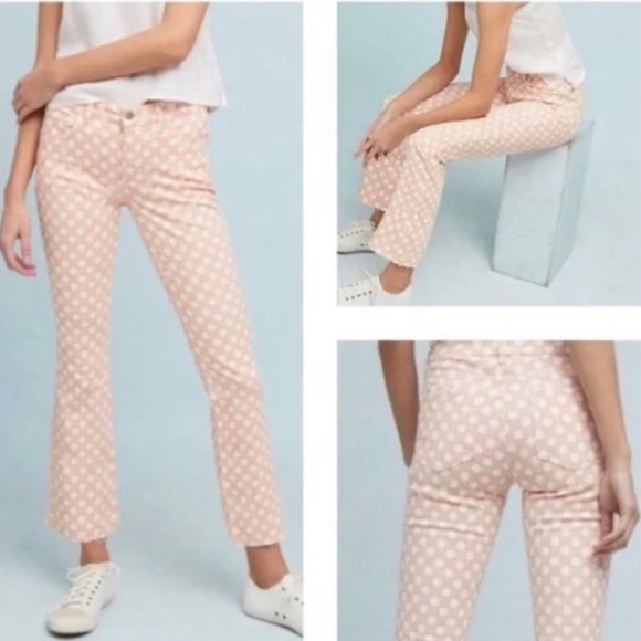 Pilcro and the Letterpress by Anthropologie polkadot jeans - Picture 1 of 4